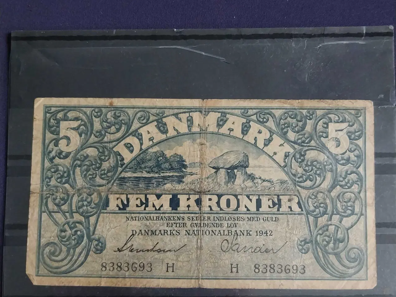 Billede 1 - 5 kroner seddel fra 1942