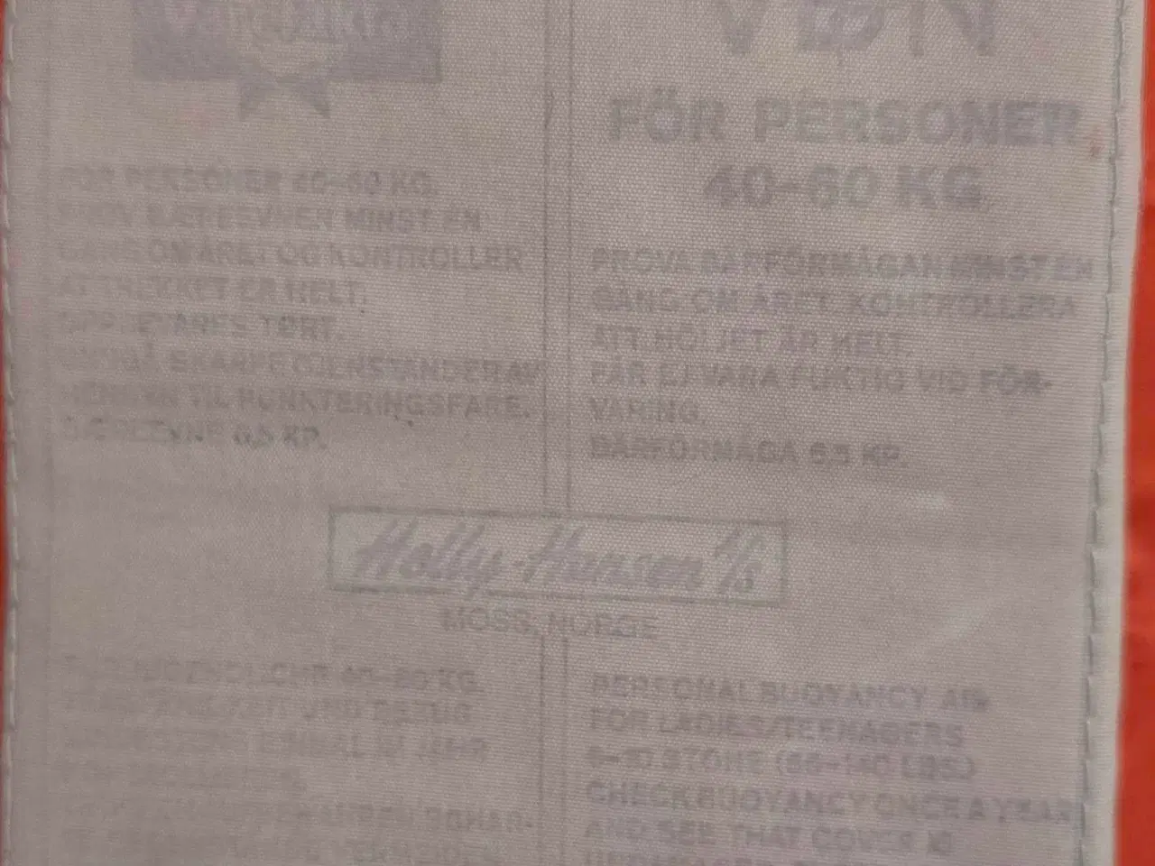 Billede 3 - Redningsvest Helly Hansen 40-60kg