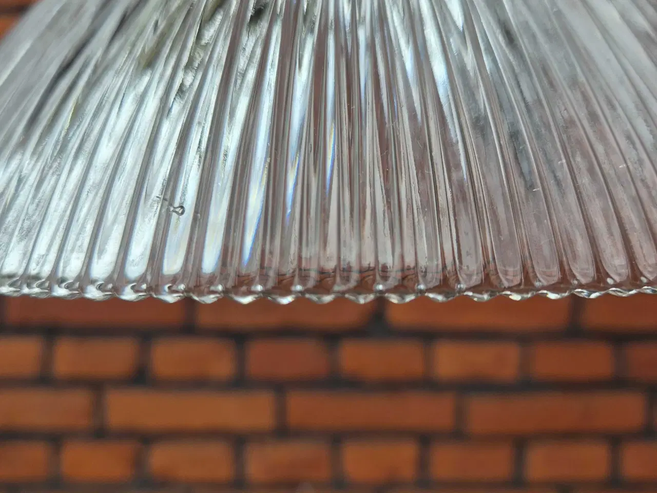 Billede 11 - Fed glaslampe med top i teak