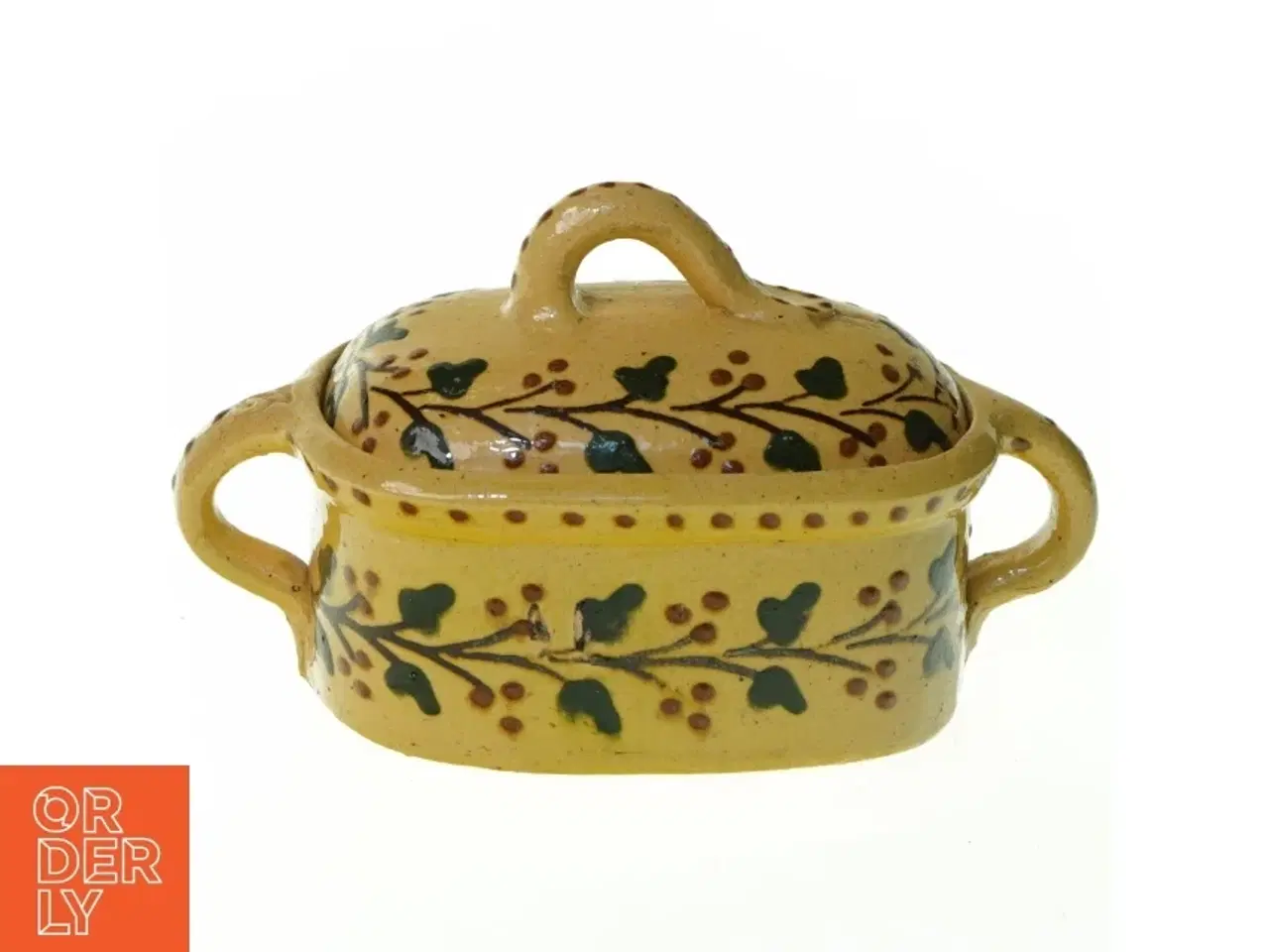 Billede 1 - Keramik smål med låg (str. 14 x 9 x 6 cm)