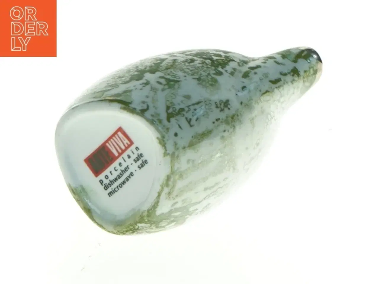 Billede 2 - Grøn porcelænsvase fra VIVA (str. 9 x 7 cm)