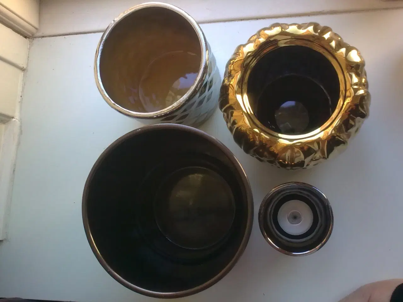 Billede 8 - Guld sølv kobber GRAFISK potteskjuler SÆT