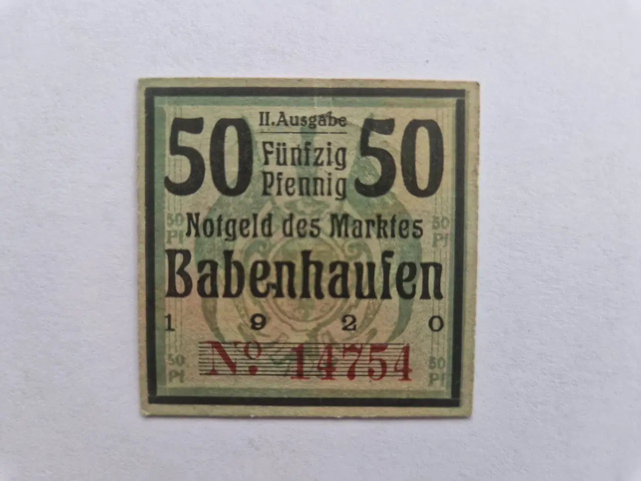 Billede 1 - 50 Pfennig Babenhaufen Notgeld Germany