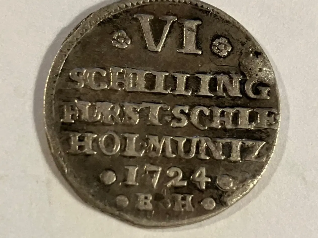 Billede 1 - 6 schilling Schleswig Holstein 1724 - Repareret