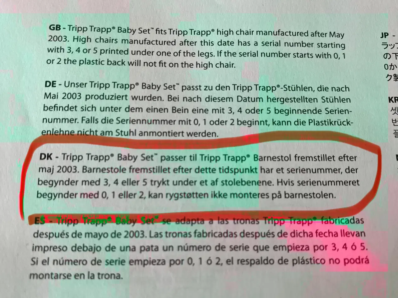 Billede 6 - Hvidt ryglæn til Stokke Trip Trap stol