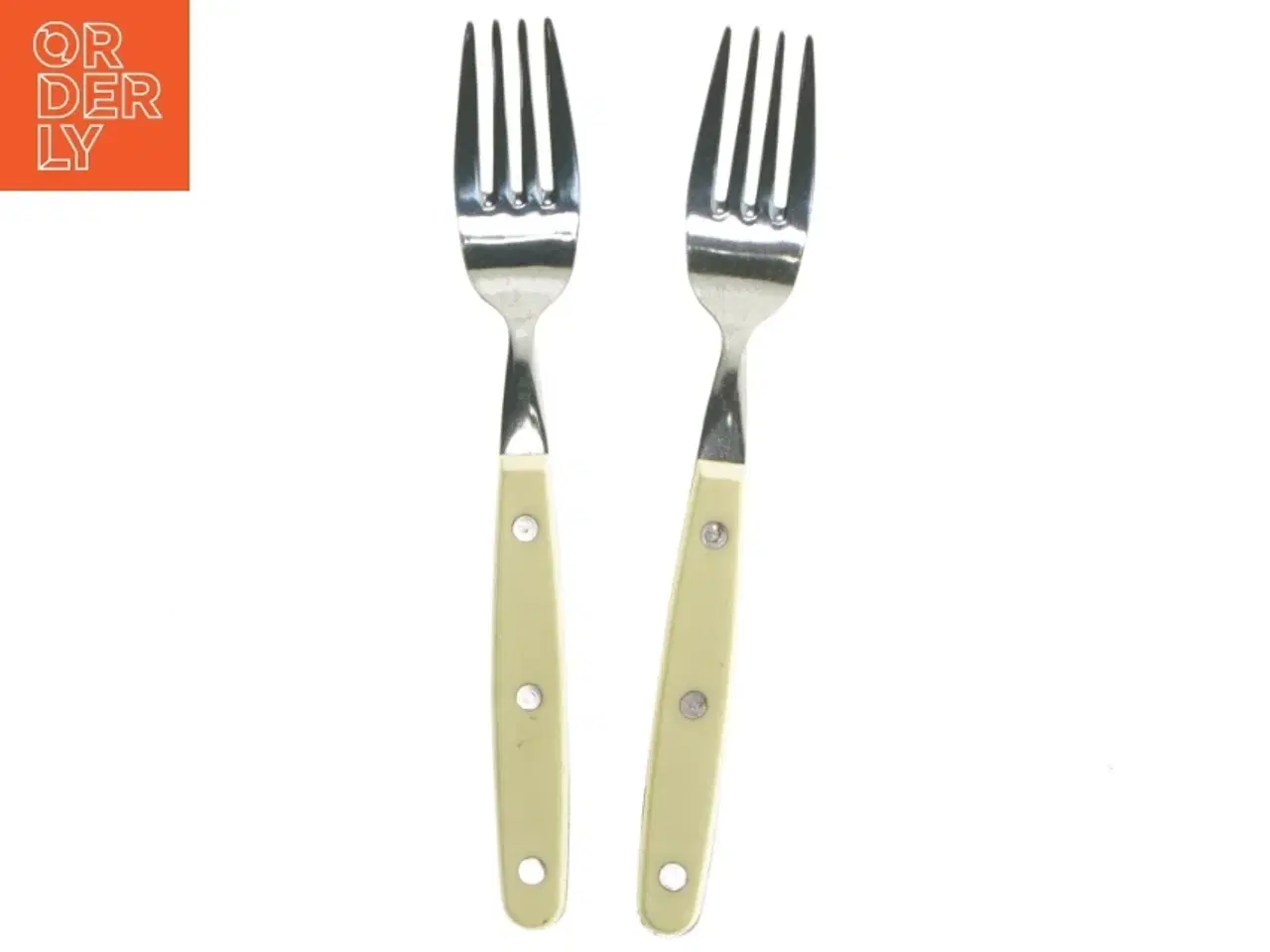 Billede 1 - Gafler med gulhåndtag fra Abert (str. 20 cm)