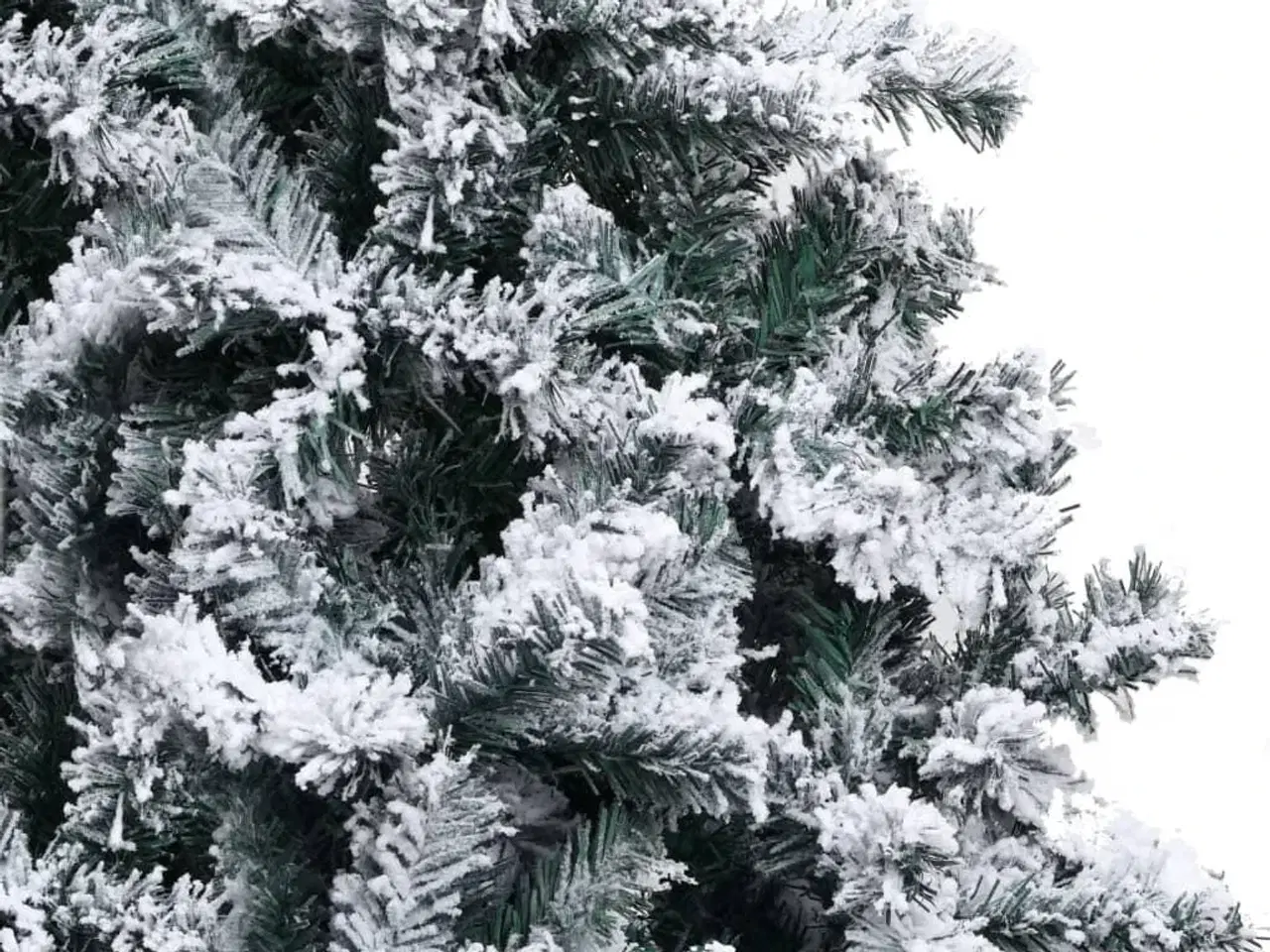 Billede 4 - Kunstigt juletræ med sne 180 cm PVC grøn
