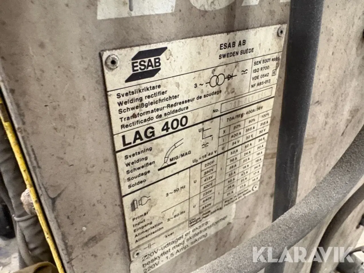 Billede 5 - Svejsemaskine Esab LAG 400