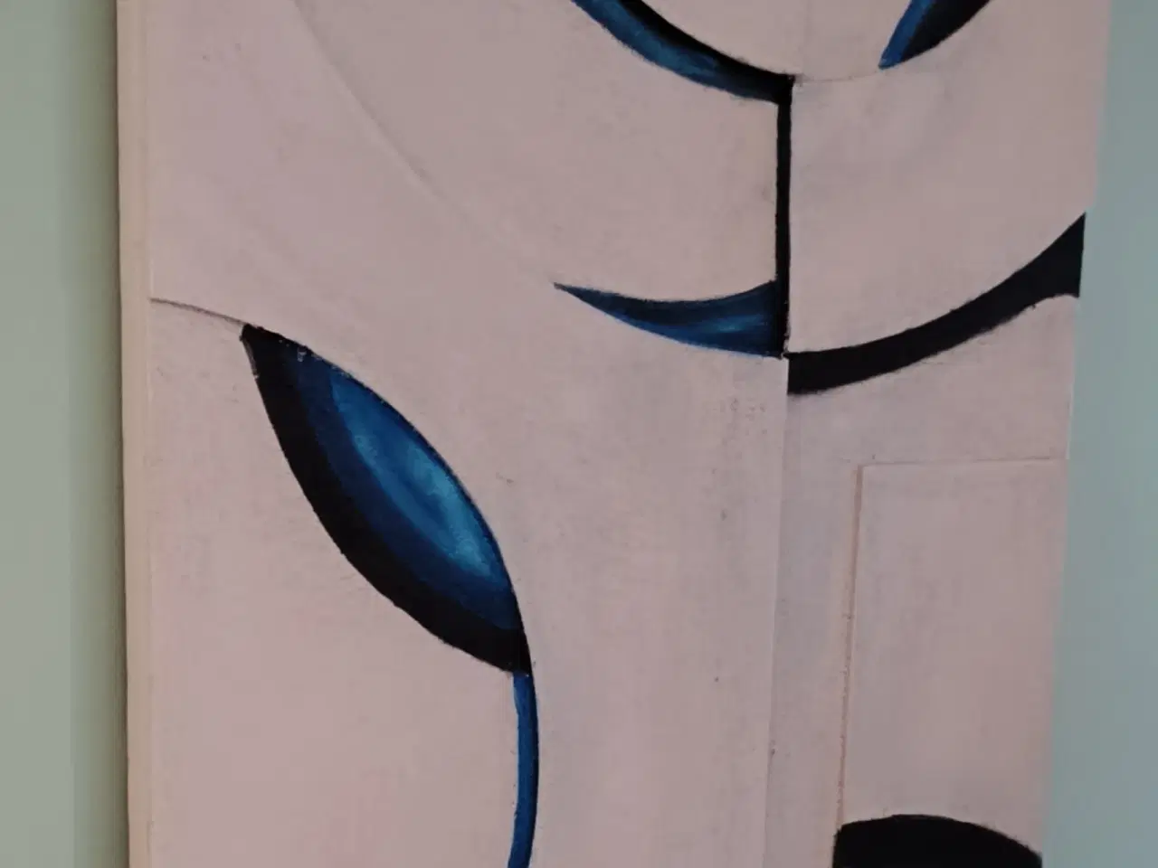 Billede 1 - Billede med reliefmønster/niveauforskel, 70x100 cm