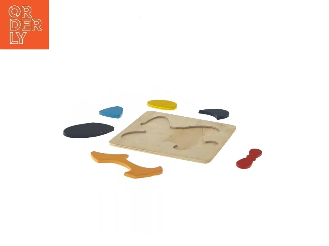 Billede 4 - Træpuslespil med flyvemaskinemotiv (str. 15x15 cm)