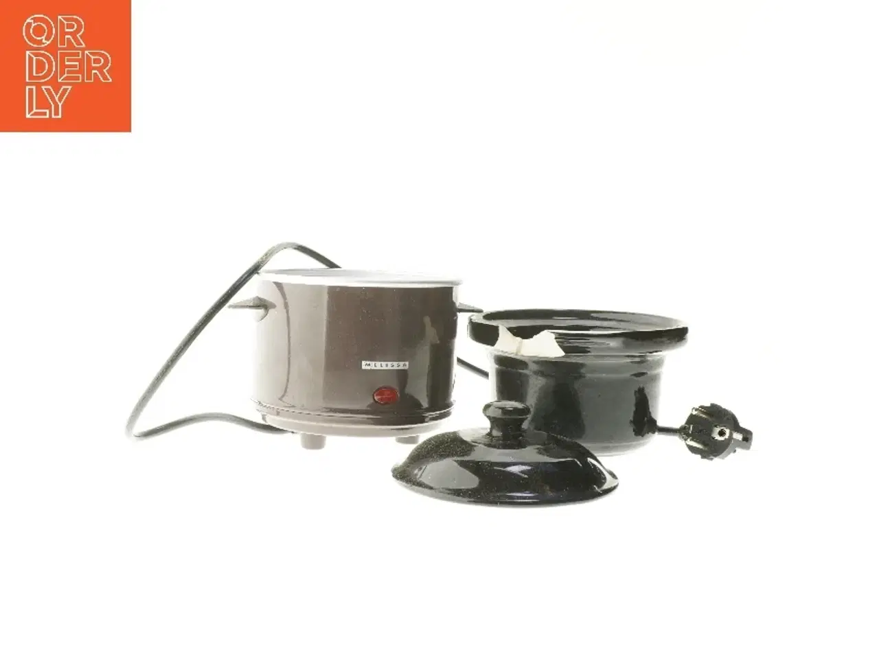 Billede 3 - Elektrisk fonduegryde med gafler fra Melissa (str. Ø 14x13 cm)