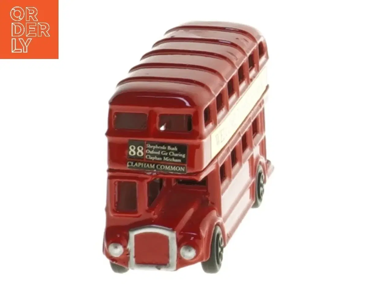 Billede 3 - Rød dobbeltdækker legetøjsbus (str. 9x5 cm)