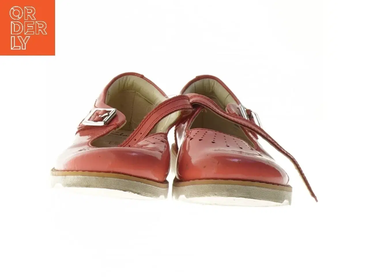 Billede 4 - Røde pigesko med rem fra Clarks (str. længde 20 cm)