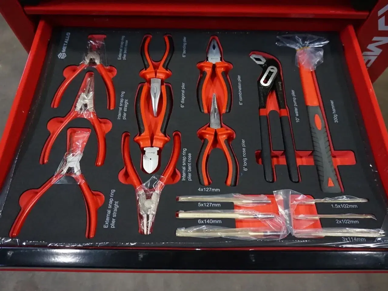 Billede 5 - Metallo Værktøjsvogn XXL med værktøj og 7 skuffer og skab