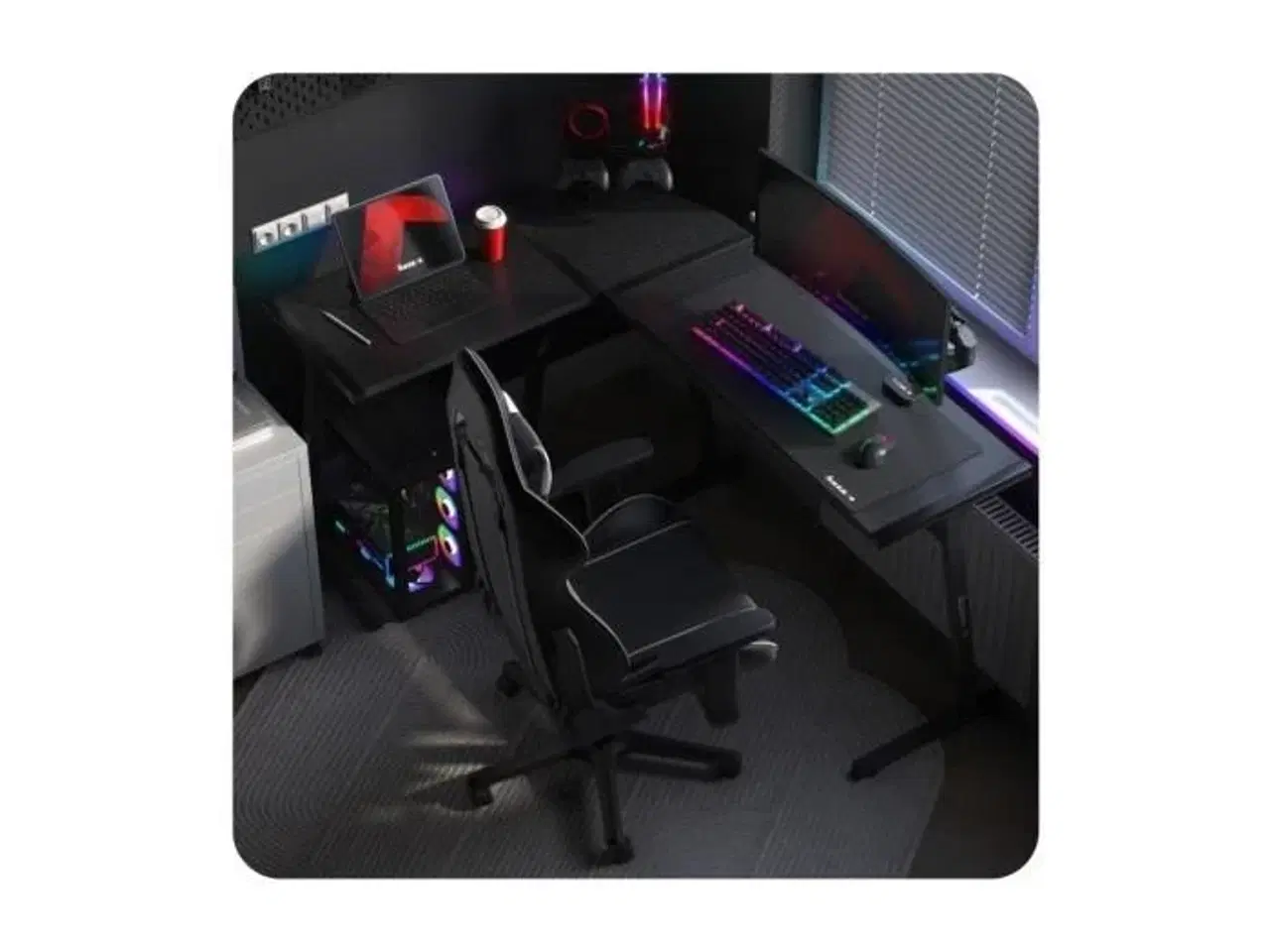 Billede 10 - Gamingbord Huzaro Hero 6.0 RGB – sort L-form