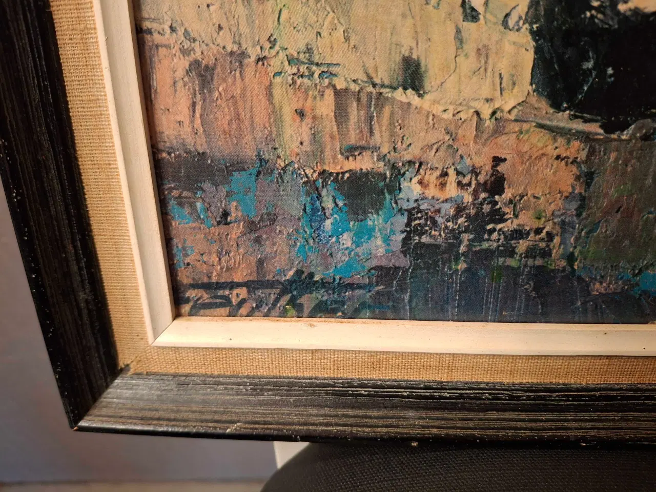 Billede 3 - Flot modernistisk maleri (72x48) – Erik Skytte ???