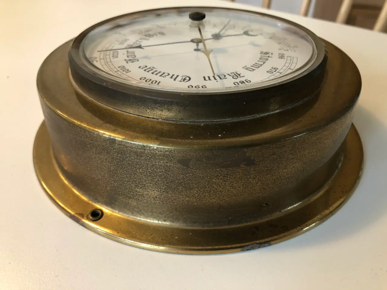 Billede 5 - Barometer og termometer i messing
