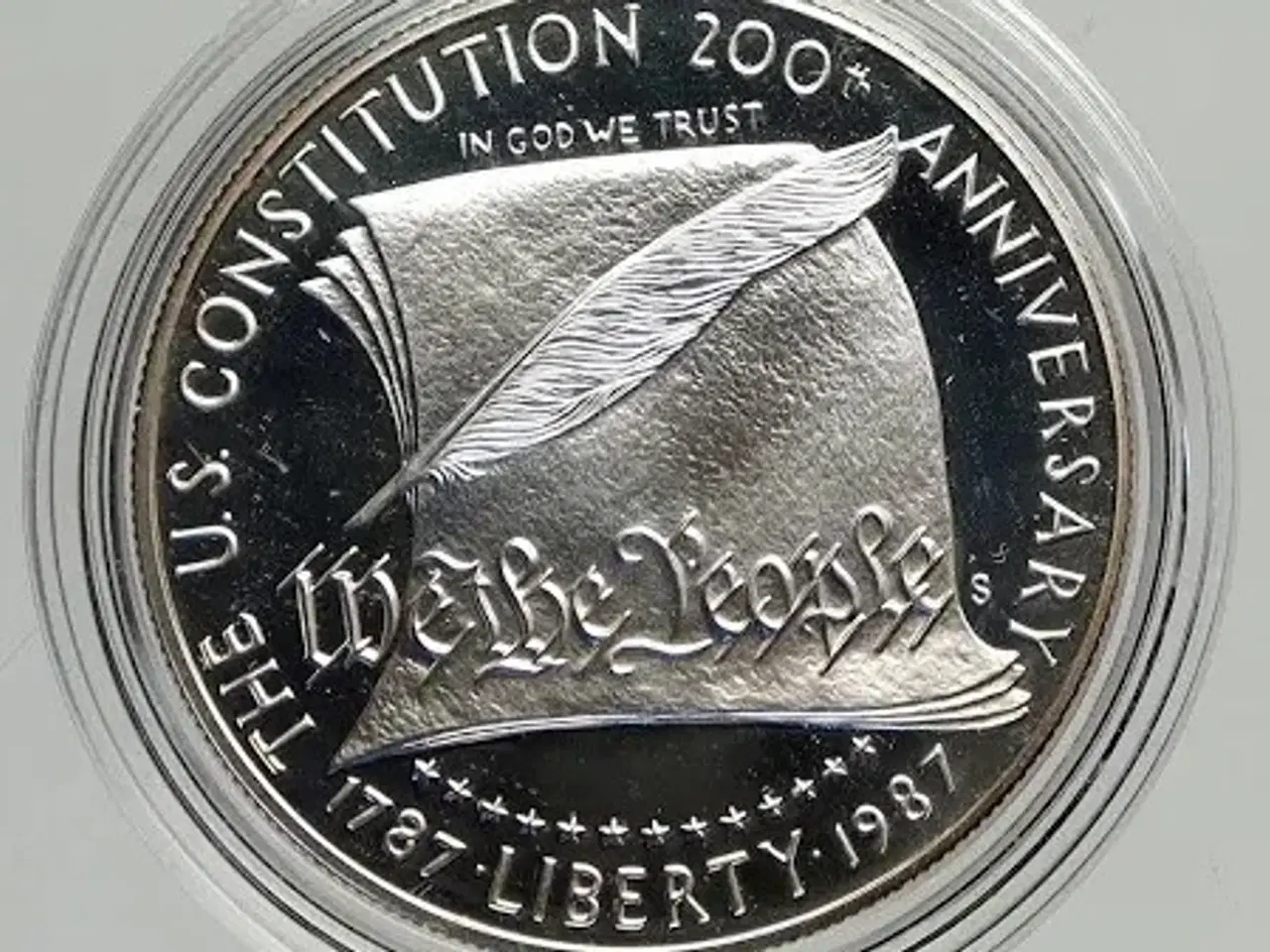 Billede 2 - Sølv Dollar 1987 Som ny i plastic