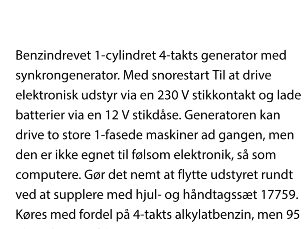 Billede 2 - Generator 