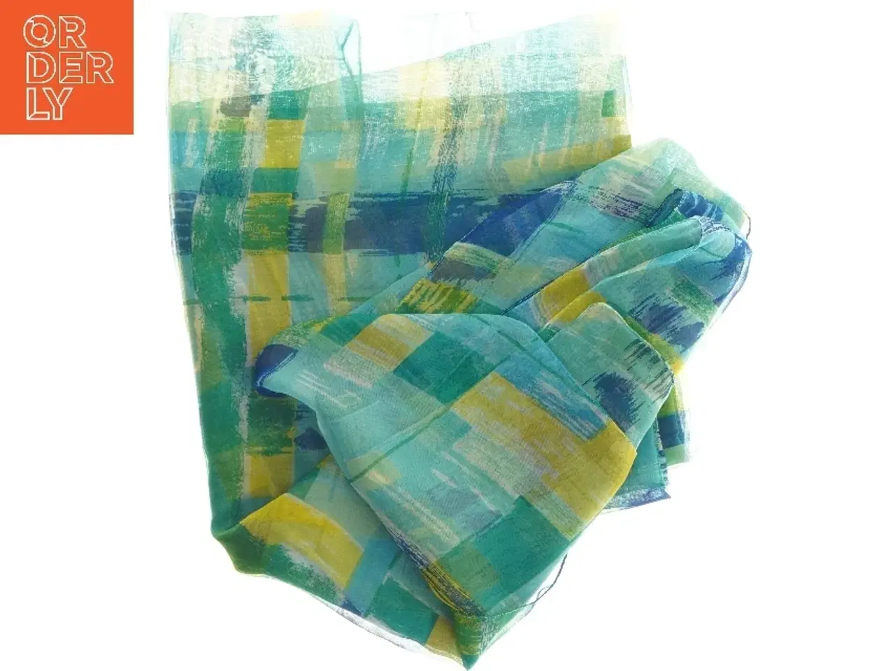 Billede 4 - Flerfarvet tørklæde 110x180 cm (str. 110x180 cm)