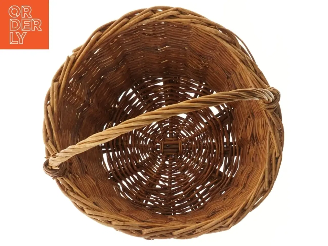 Billede 2 - Flettet kurv med hank (str. 45x30 cm)