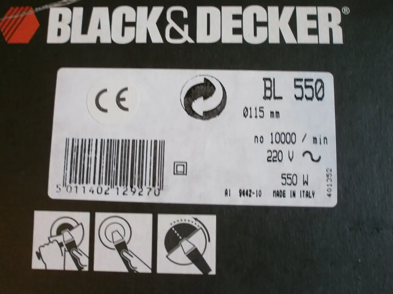 Billede 2 - Perfekt Gave ! - NY Black & Decker vinkelsliber