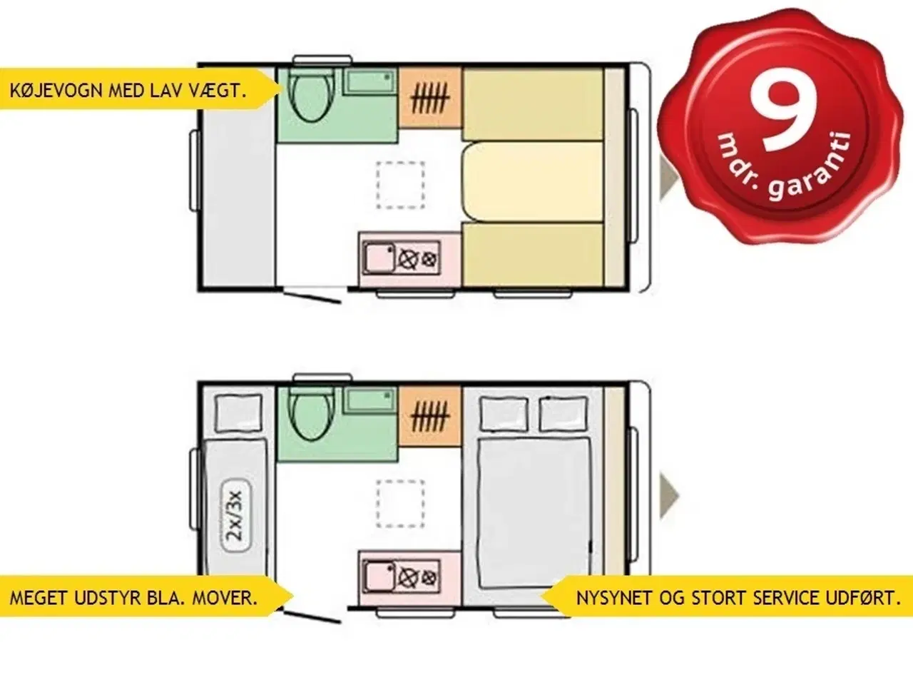 Billede 1 - 2020 - Adria Aviva 360 DK   KØJEVOGN MED LAV VÆGT OG MEGET UDSTYR.