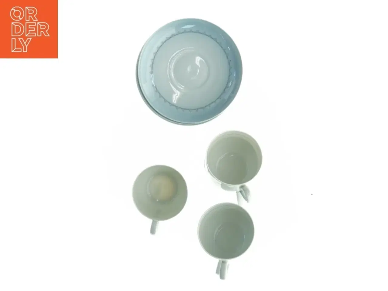 Billede 3 - Stel med kopper og underkopper, Blå kornblomst, demeter fra Bing Og Grøndahl (str. Diameter 13,5 cm h 7 cm)