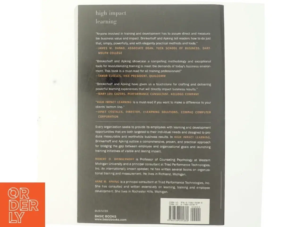Billede 3 - High-impact learning : strategies for leveraging, business results from training af Robert O. Brinkerhoff (Bog)