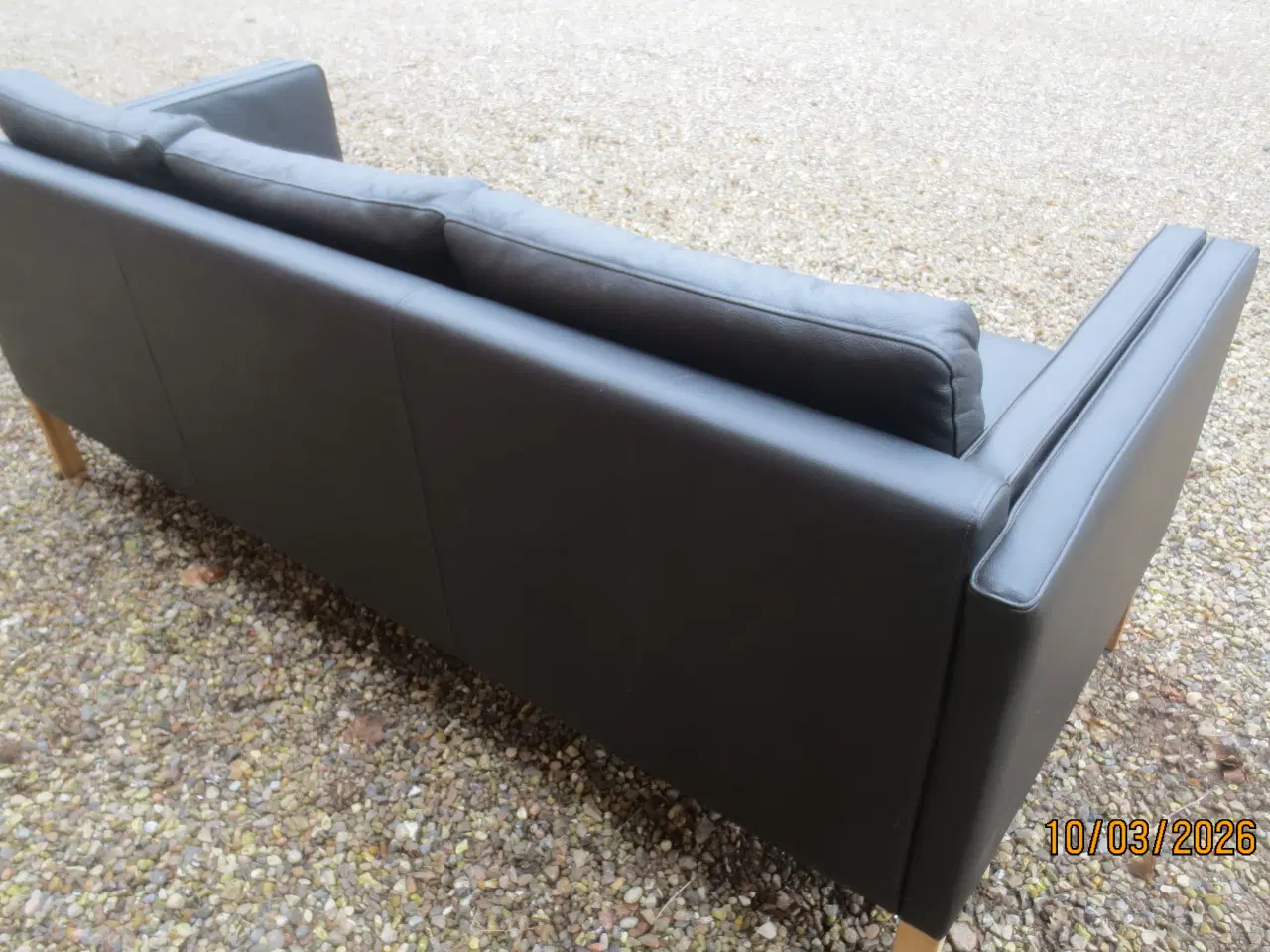 Billede 5 - 1 stk 3 Personers Lædersofa sort