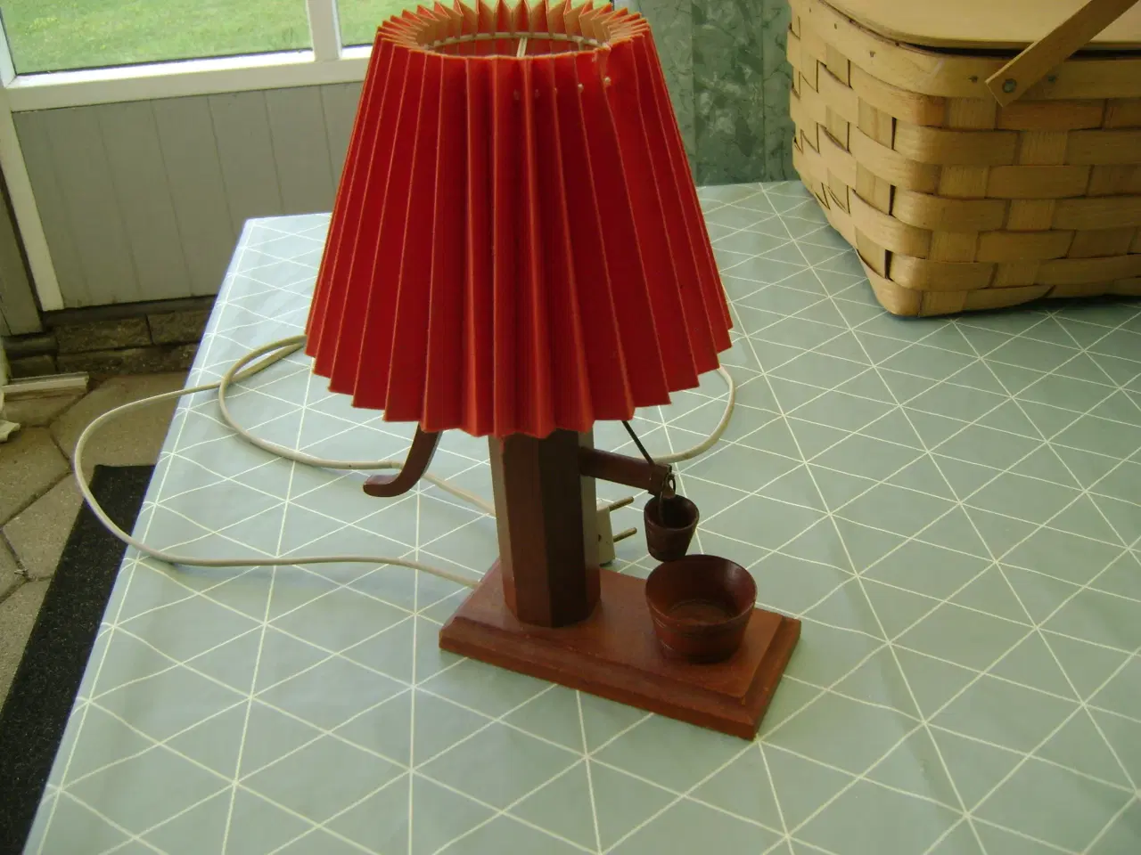 Billede 1 - Retro Teak bordlampe