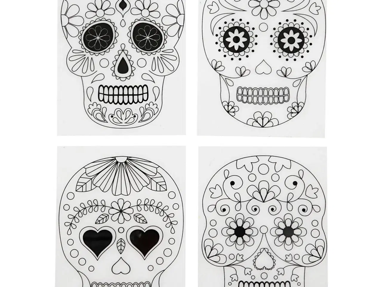 Billede 1 - Krympeplast med Kranier - 4 ark, 10,5x14,5 cm