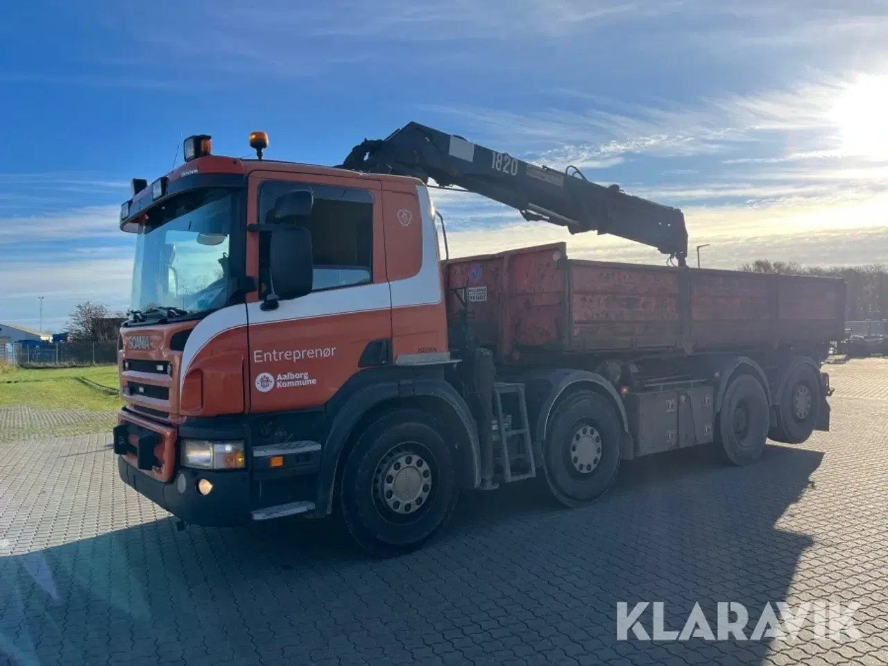 Billede 1 - Lastbil Scania P380 med kran og lad