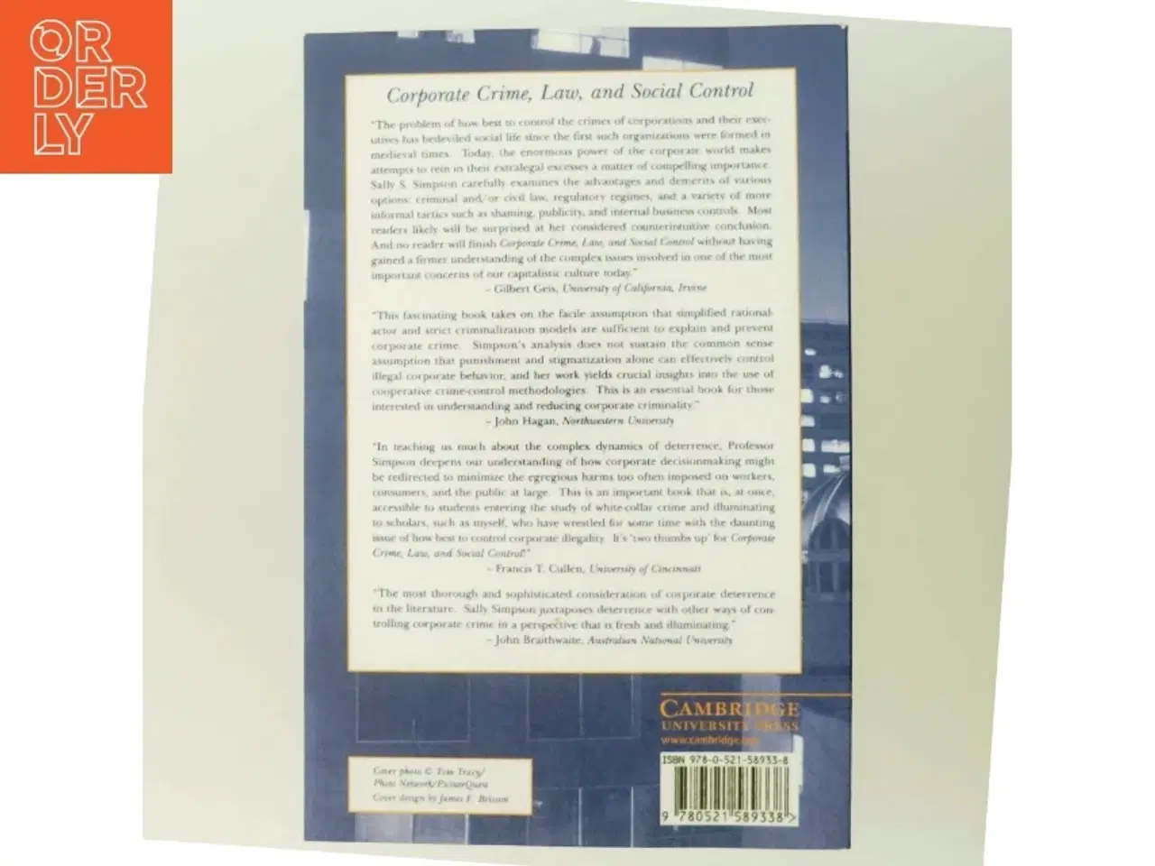 Billede 3 - Corporate crime, law, and social control af Sally S. Simpson (Bog)