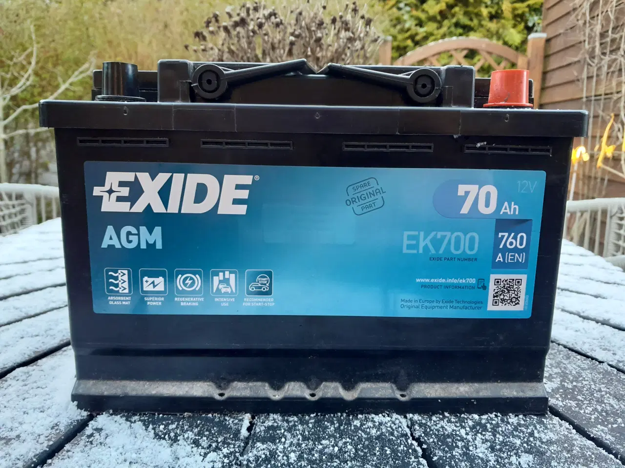 Billede 1 - Bilbatteri Exide EK700