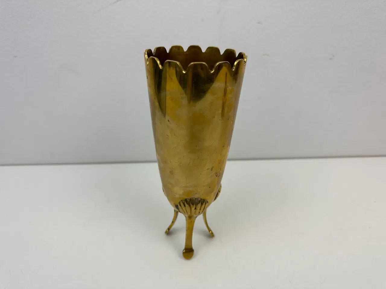 Billede 1 - Messing trebenet vase (vintage)