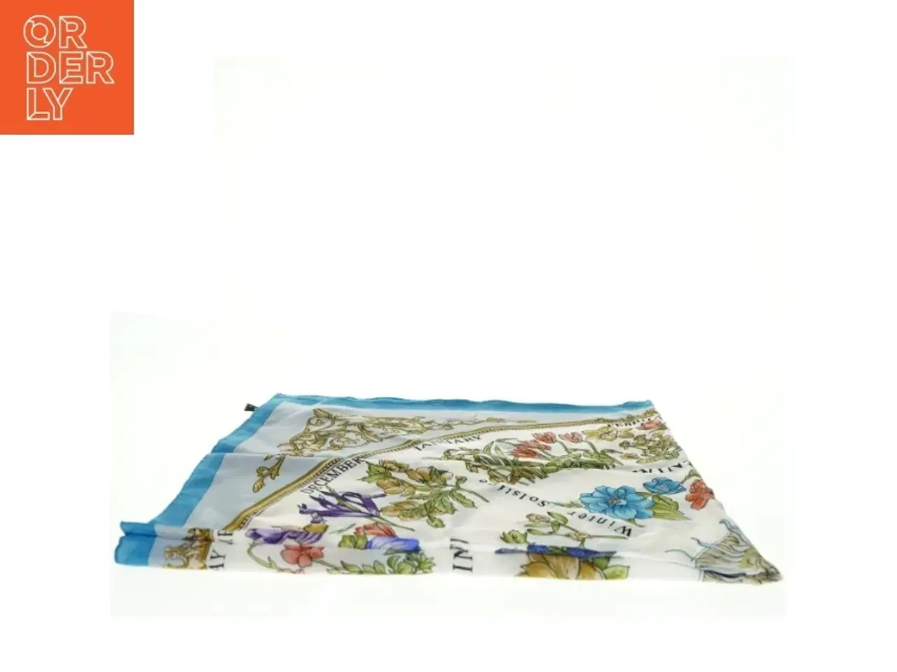 Billede 4 - Tørklæde med blomsterprint (str. 90 x 85 cm)