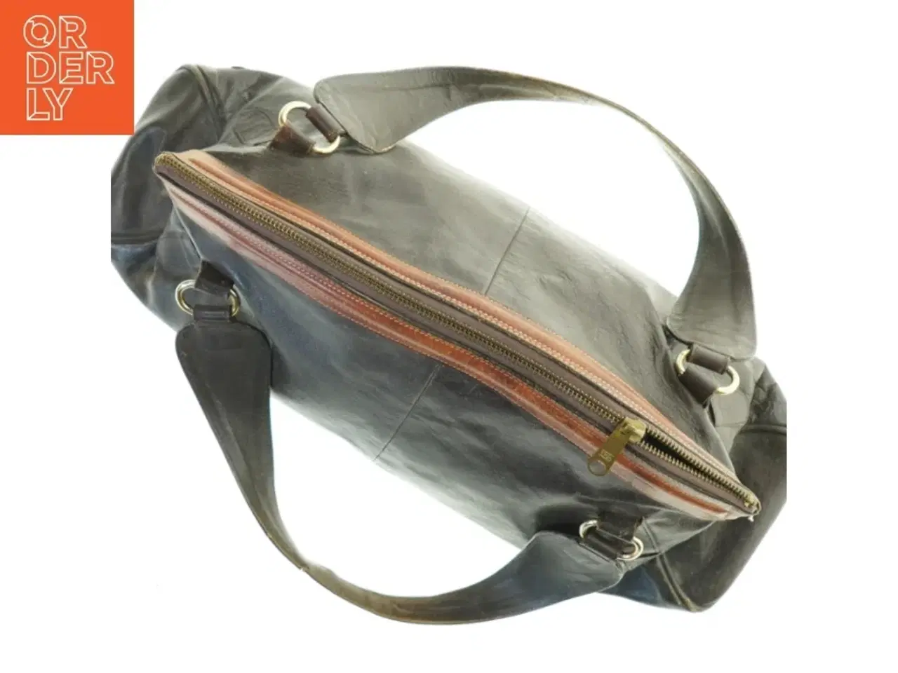 Billede 3 - Læder skuldertaske (str. 42x18 cm)