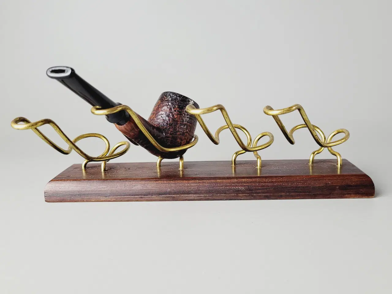 Billede 4 - ⭐️· Vintage pibestativ i palisander og messing 