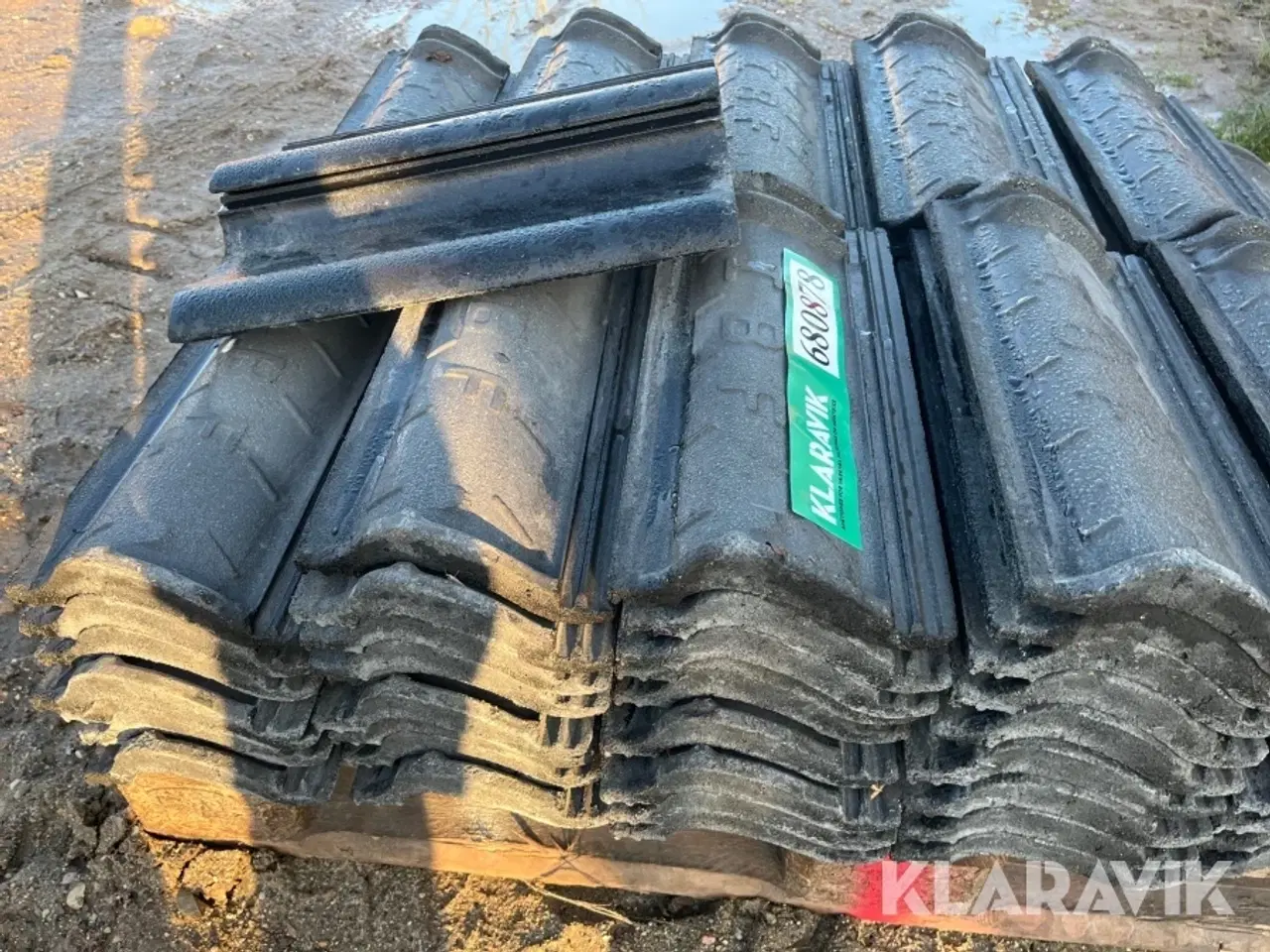 Billede 8 - Tagsten IBF Dobbelt S Plus halve sten. 95styk