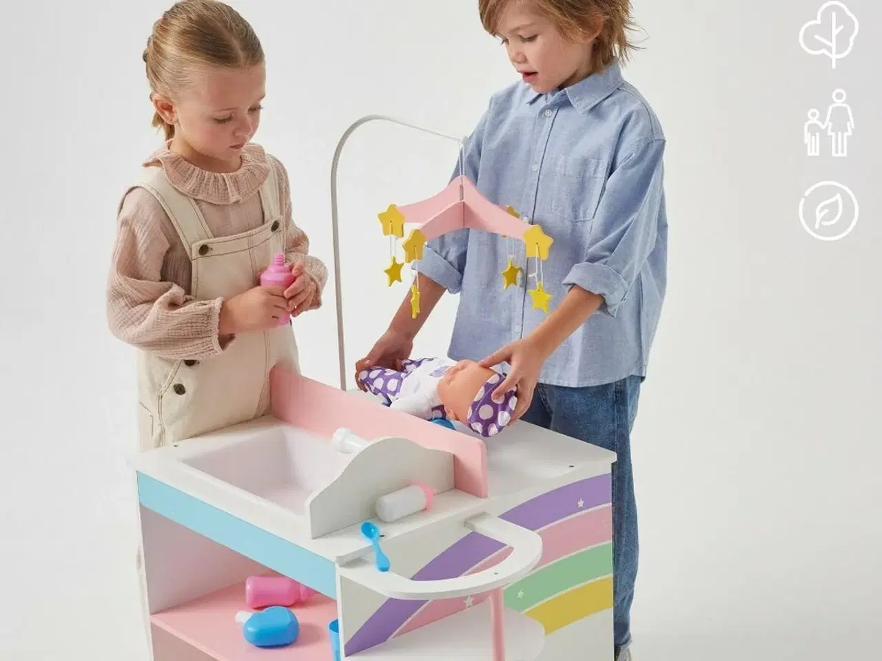 Billede 3 - Teamson puslebord til dukker - 4 dele, 61 × 92,5 × 47,5 cm