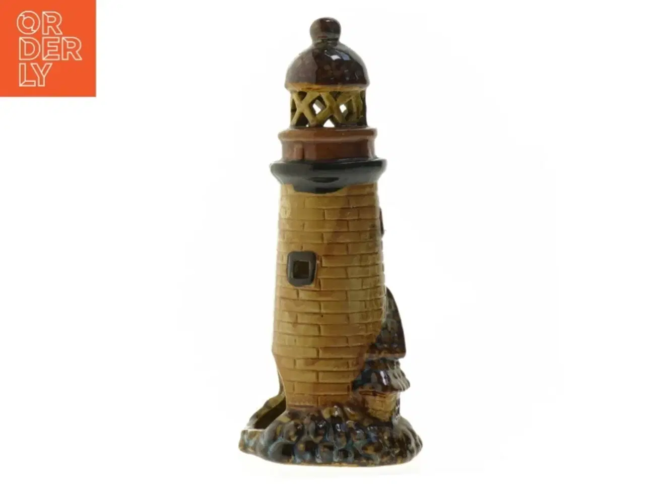 Billede 2 - Lysholder Keramisk fyrtårn  (str. 20 cm)
