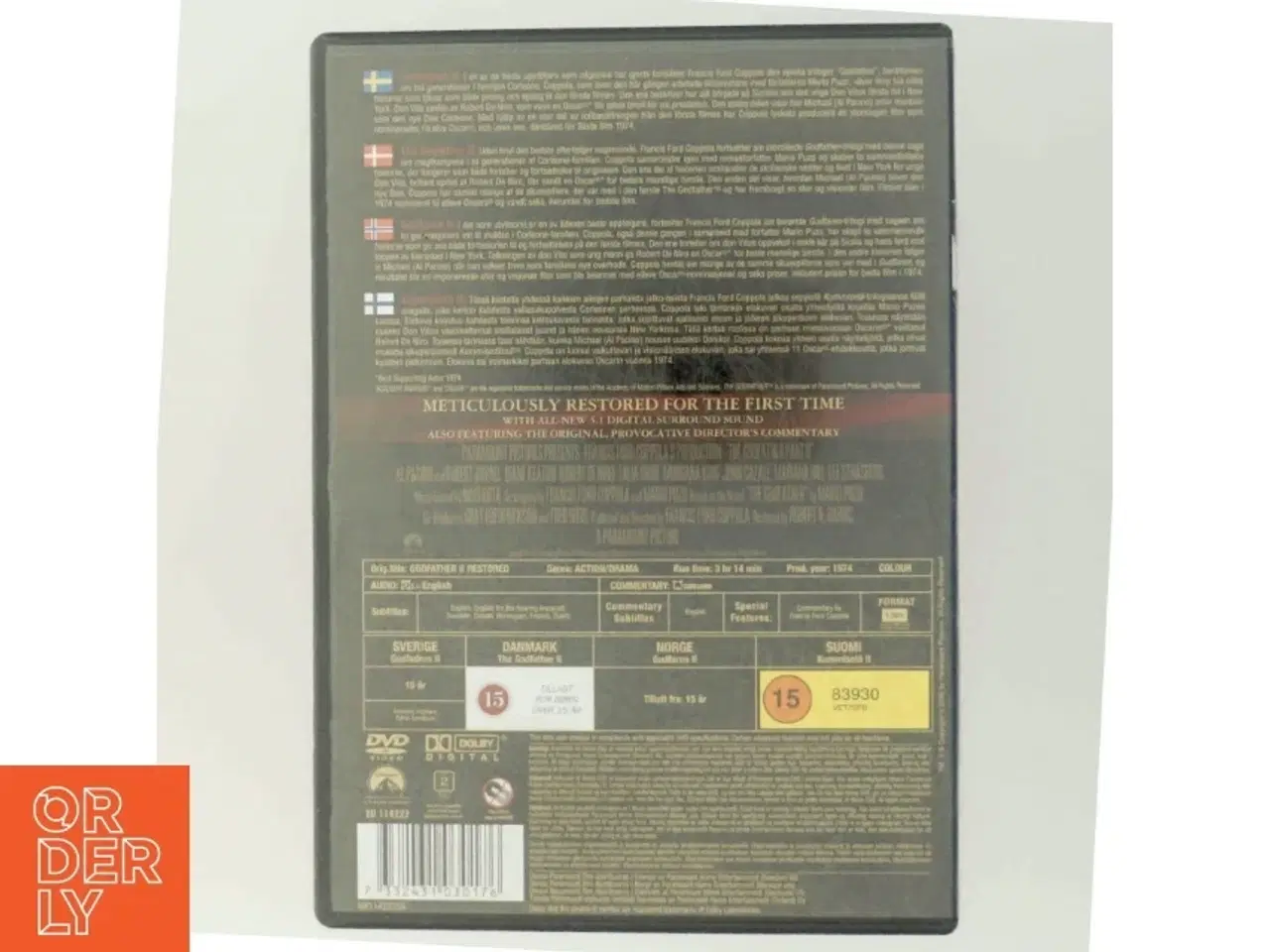 Billede 3 - GODFATHER II RESTORED (dvd)