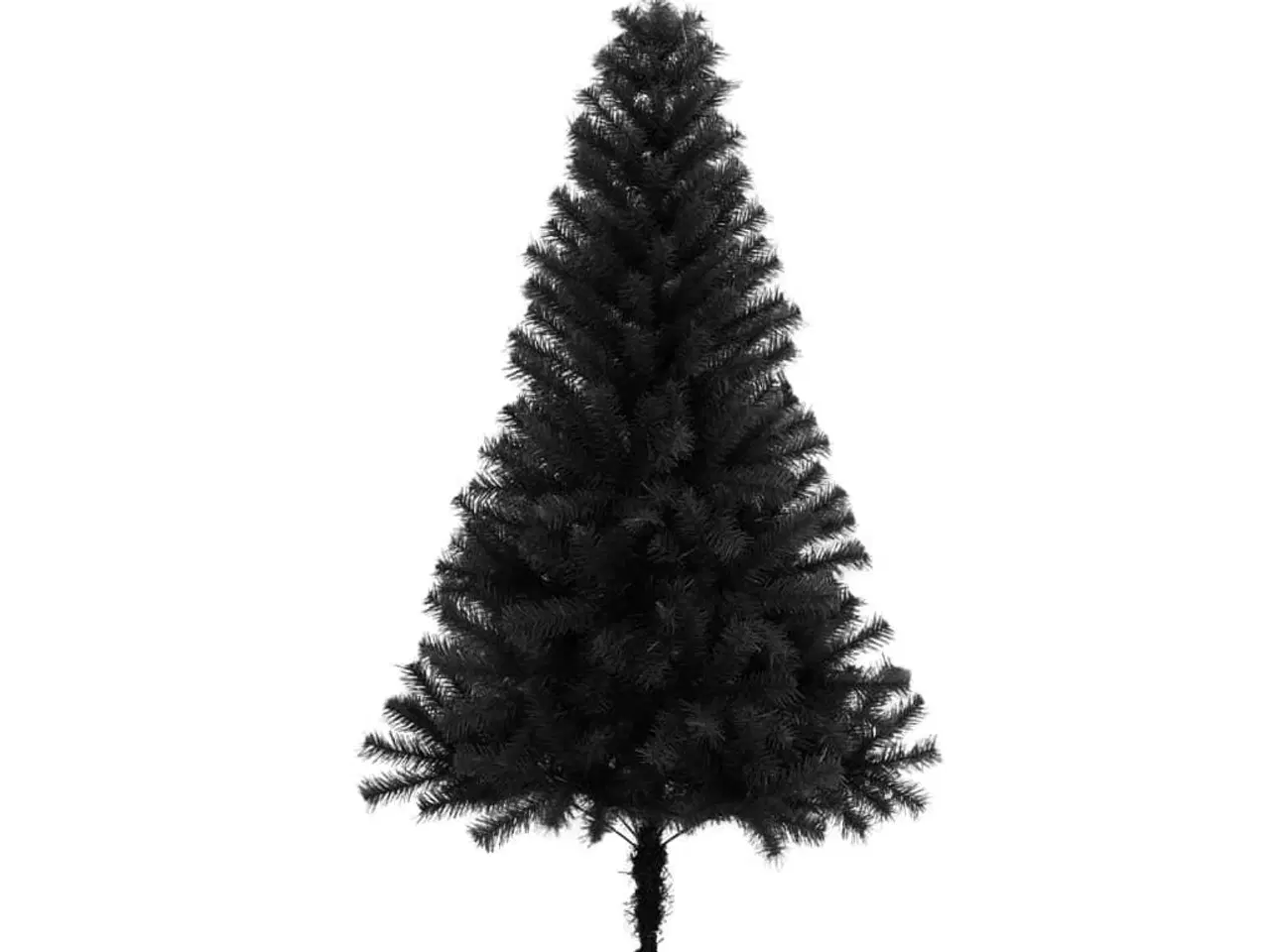 Billede 2 - Kunstigt juletræ med fod 120 cm PVC sort