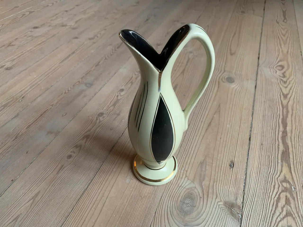 Billede 9 - Vase i guld, sort og beige, Vesttysk