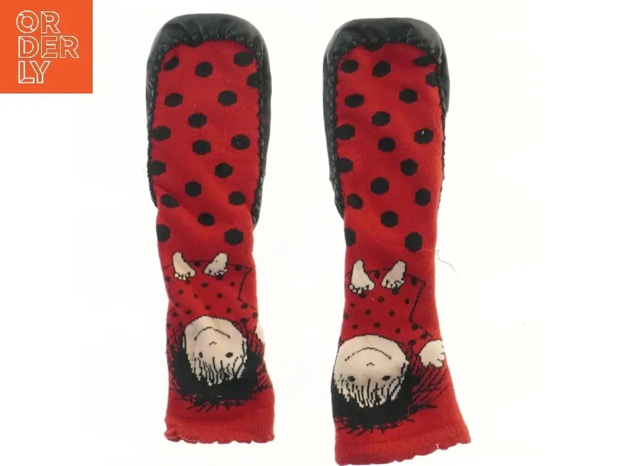 Billede 1 - Røde børnesutsko med figurer fra Cirkeline (str. fod 17,5 cm)