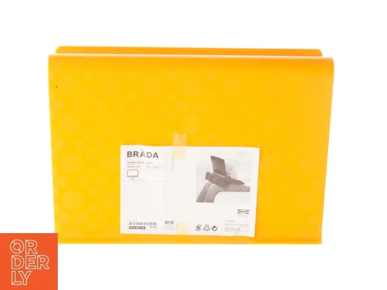 Billede 2 - Orange skriveunderlag/Laptopholder fra IKEA (str. 42 x 31 cm)