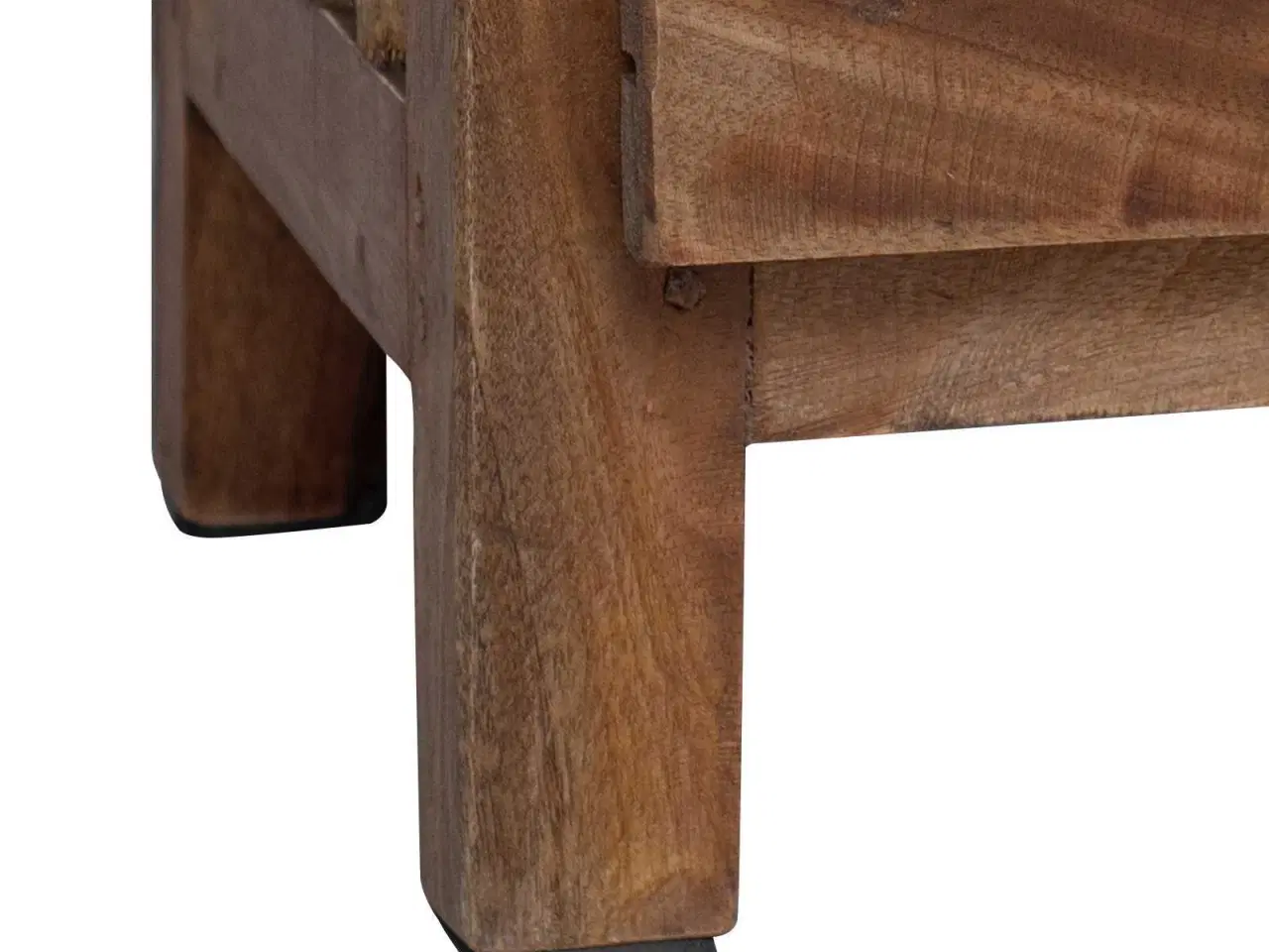 Billede 11 - Sengebord med skuffe Brun 30 x 30 x 47 cm Solid genbrugs træ