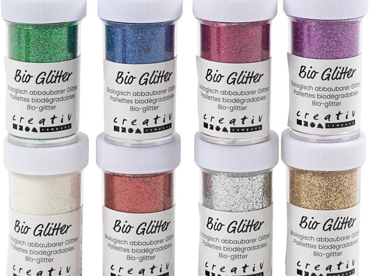 Billede 1 - Bio-glimmer, ass. farver, 8x27ml/ 1 pk.