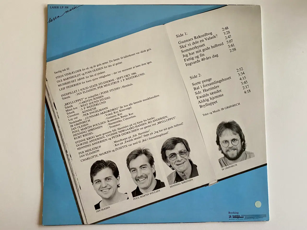 Billede 4 - LP .Ib Grønbech ‎– Gunnars Rekordbog